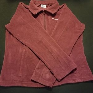 Burgundy Columbia Fleece Jacket Size XL